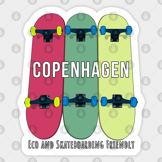 Copenhagen Eco and Skateboarding Friendly Skateboarding Skate Sticker by DiegoCarvalho